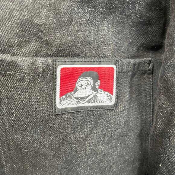 Vintage Ben Davis Mens Black Cotton Denim Warm Lined Work Chore Jacket Size L - Picture 8 of 16